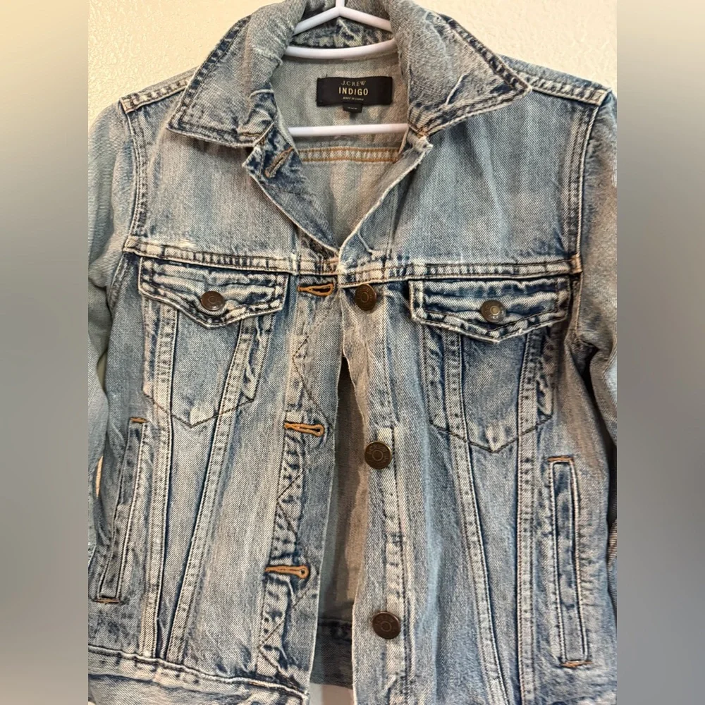 J. Crew indigo denim jacket.‎